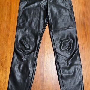 Aritzia Black Faux Leather Legging
